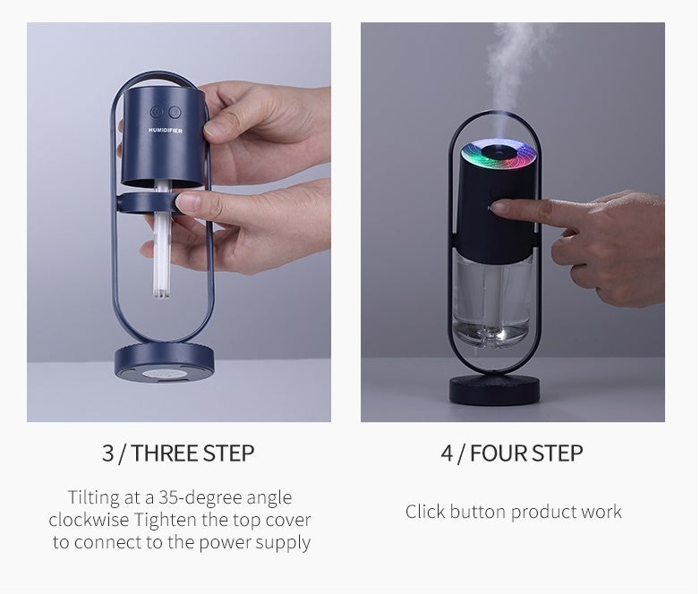 Magic Shadow Humidifier – USB Mist & Night Light