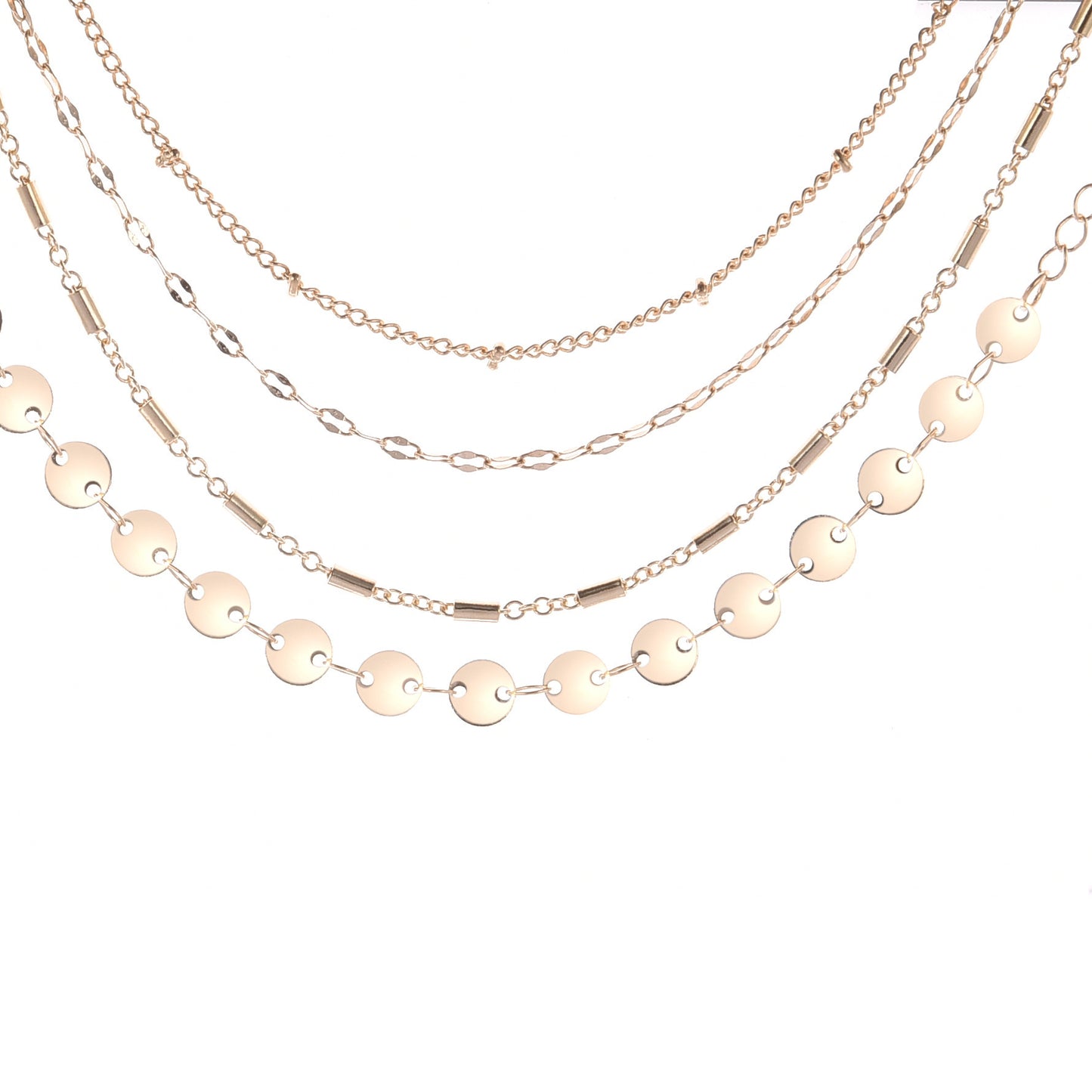 Chic 4-Pack Bracelets Set – Stylish Tube & Lace Chains