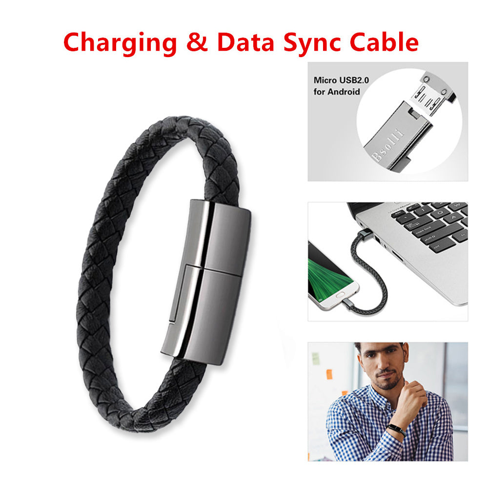 Fast Charging Bracelet Cable – Stylish, Durable USB C Cord