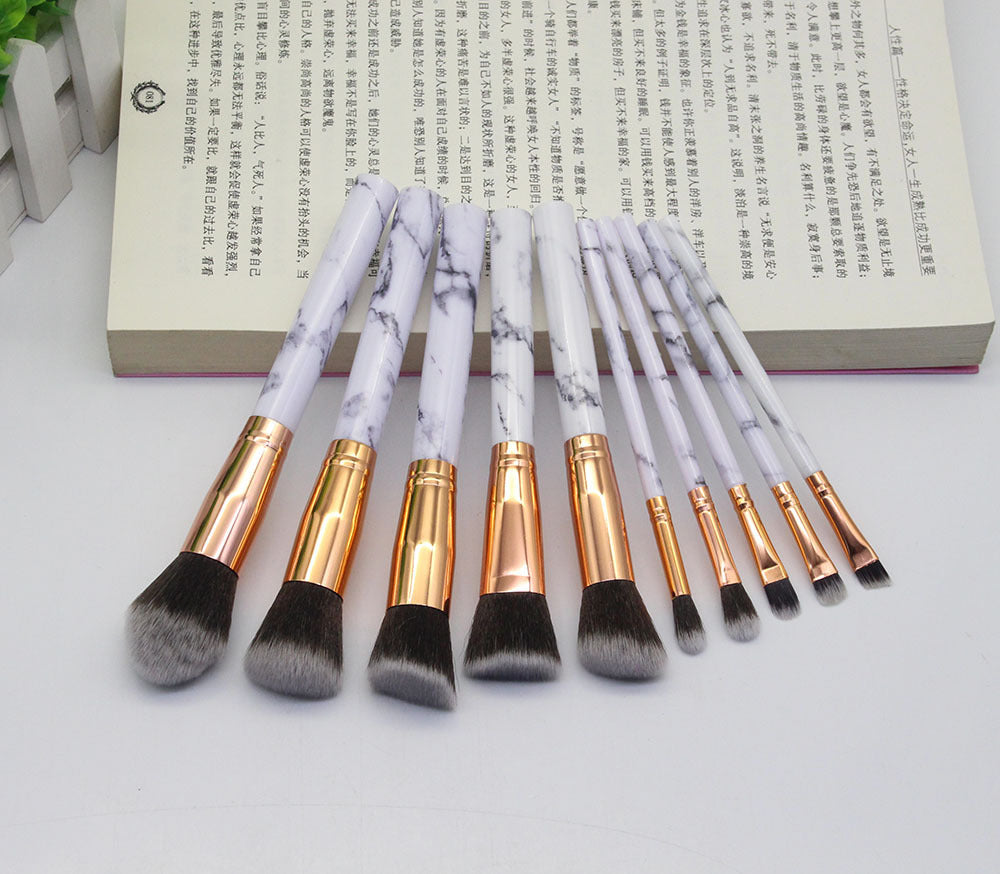15-Piece Marble Makeup Brush Set — Stunning, Smooth, Essential!