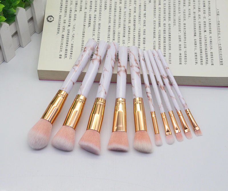 15-Piece Marble Makeup Brush Set — Stunning, Smooth, Essential!