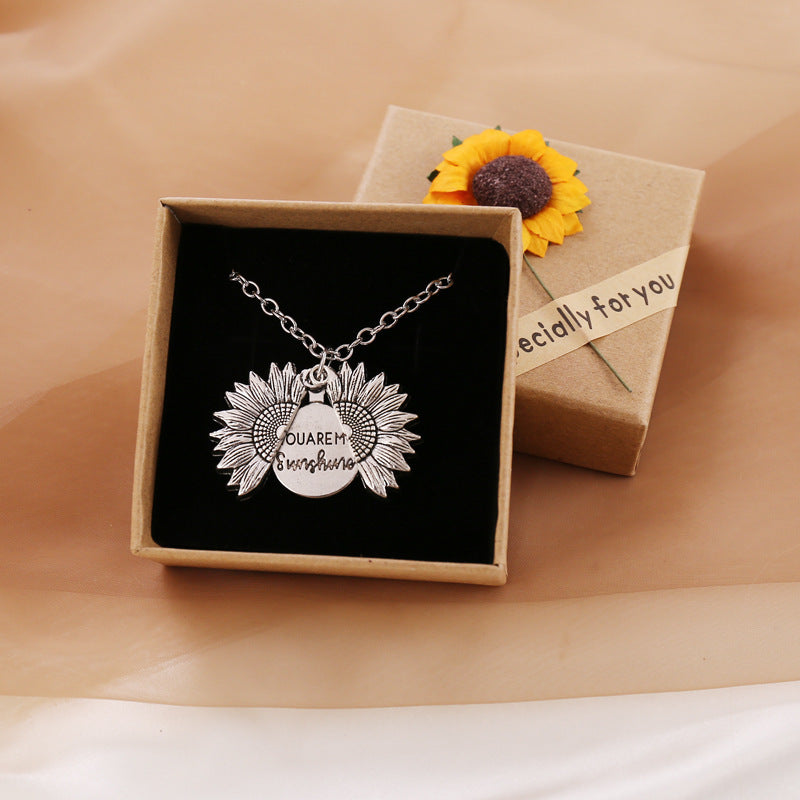 You Are My Sunshine Sunflower Necklace – Brighten Your Day!