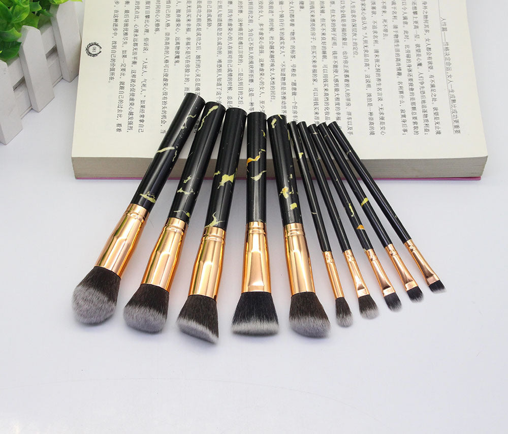 15-Piece Marble Makeup Brush Set — Stunning, Smooth, Essential!