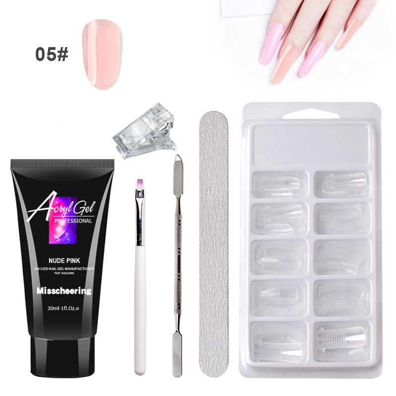 Quick Painless Crystal Gel Nail Extensions — No Paper Needed