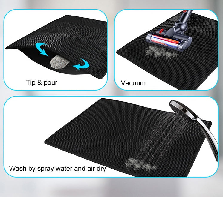 Waterproof Honeycomb Cat Litter Mat – Mess-Free Floors!