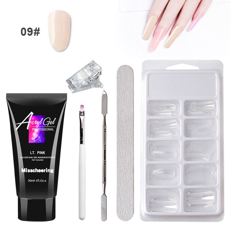 Quick Painless Crystal Gel Nail Extensions — No Paper Needed