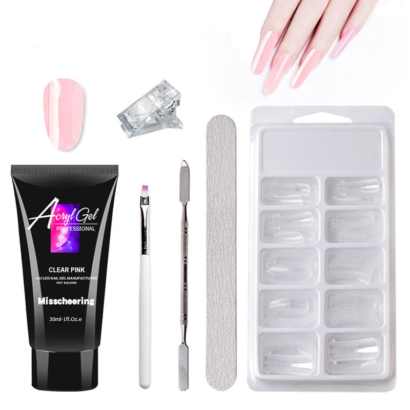 Quick Painless Crystal Gel Nail Extensions — No Paper Needed