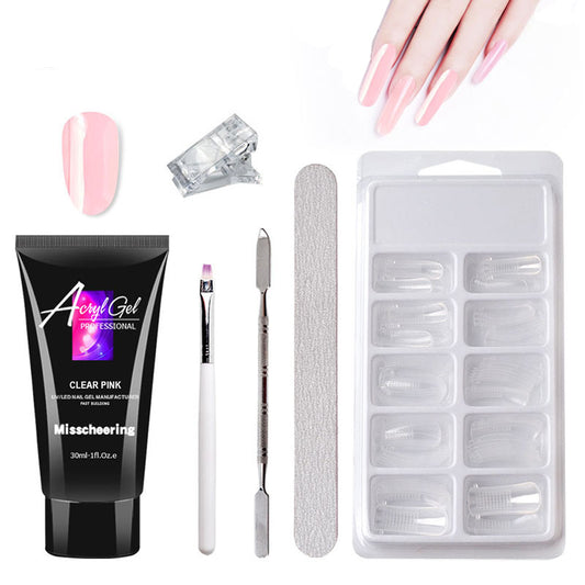 Quick Painless Crystal Gel Nail Extensions — No Paper Needed