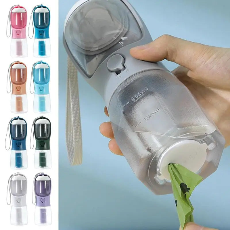 Portable 3-in-1 Dog Water Cup Food Bag Combo