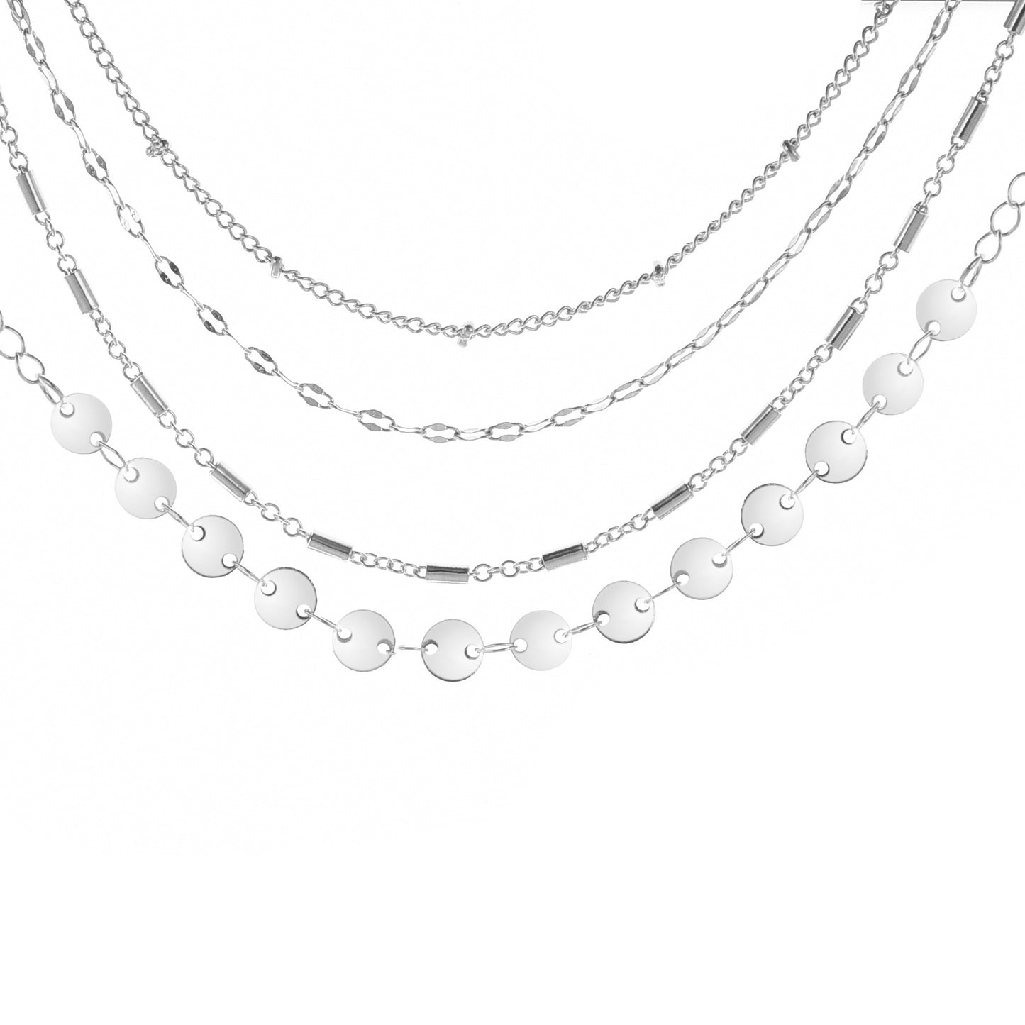 Chic 4-Pack Bracelets Set – Stylish Tube & Lace Chains