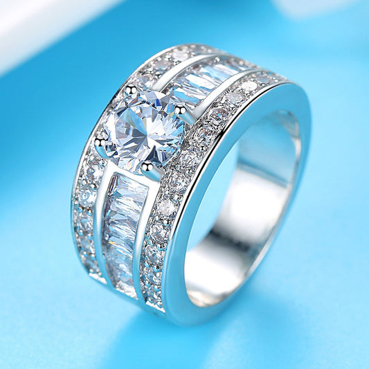 Zircon Claw Heart Arrow Ring – Adjustable Vintage Glam