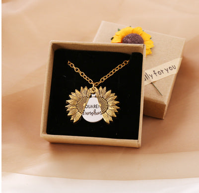 You Are My Sunshine Sunflower Necklace – Brighten Your Day!