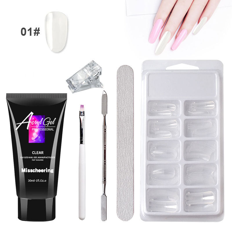 Quick Painless Crystal Gel Nail Extensions — No Paper Needed