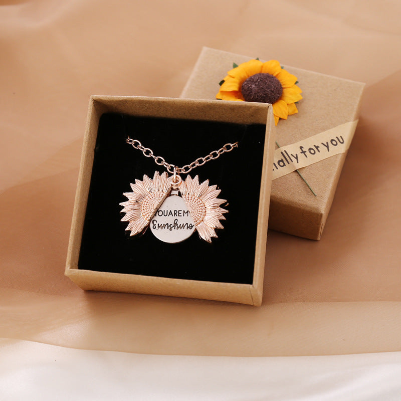 You Are My Sunshine Sunflower Necklace – Brighten Your Day!