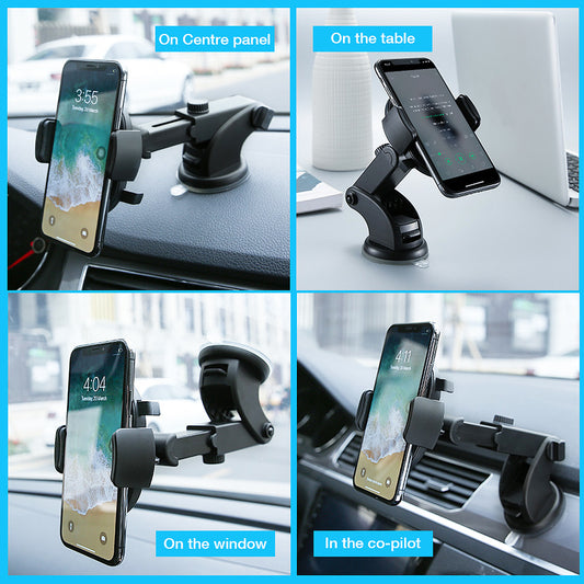 Telescopic Car Phone Holder – Strong Suction, Easy Use