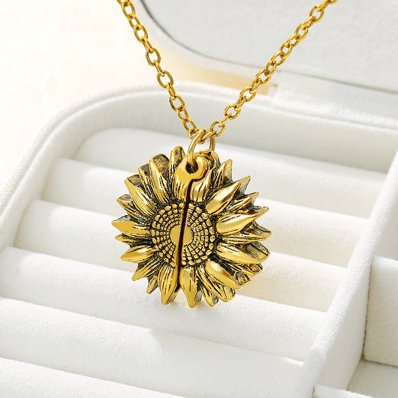You Are My Sunshine Sunflower Necklace – Brighten Your Day!