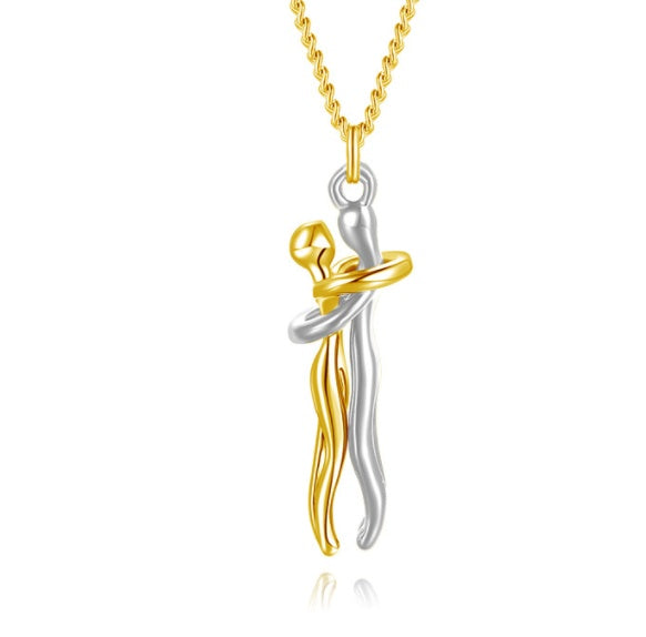 Love Hug Necklace – Perfect Unisex Couple Valentine’s Gift