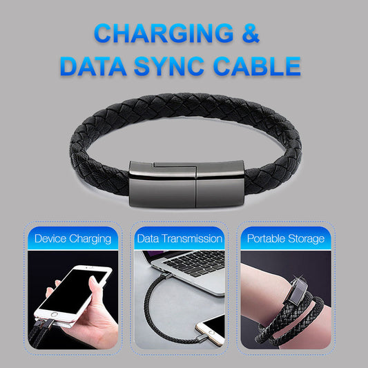 Fast Charging Bracelet Cable – Stylish, Durable USB C Cord