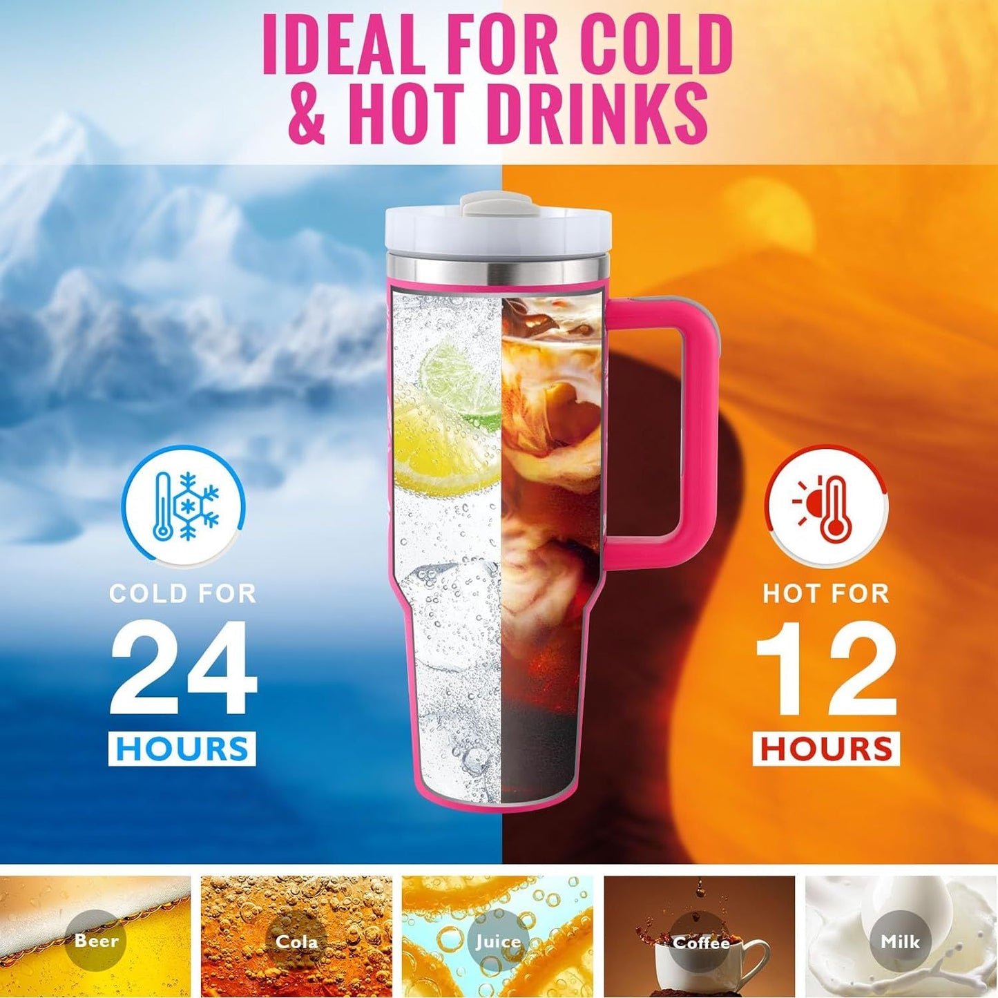 40 Oz Insulated Tumbler – Spill-Proof, Stylish & Travel-Ready!